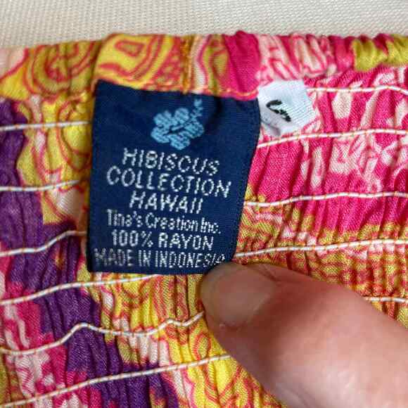 Hibiscus Collection Hawaii Dress Womens Small Pink Sleeveless Lined Aloha Ladies - Picture 2 of 10